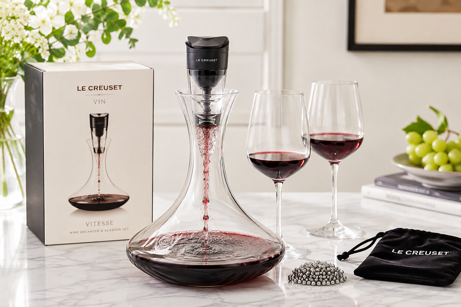 Le Creuset Vitesse Wine Decanter & Aerator Set