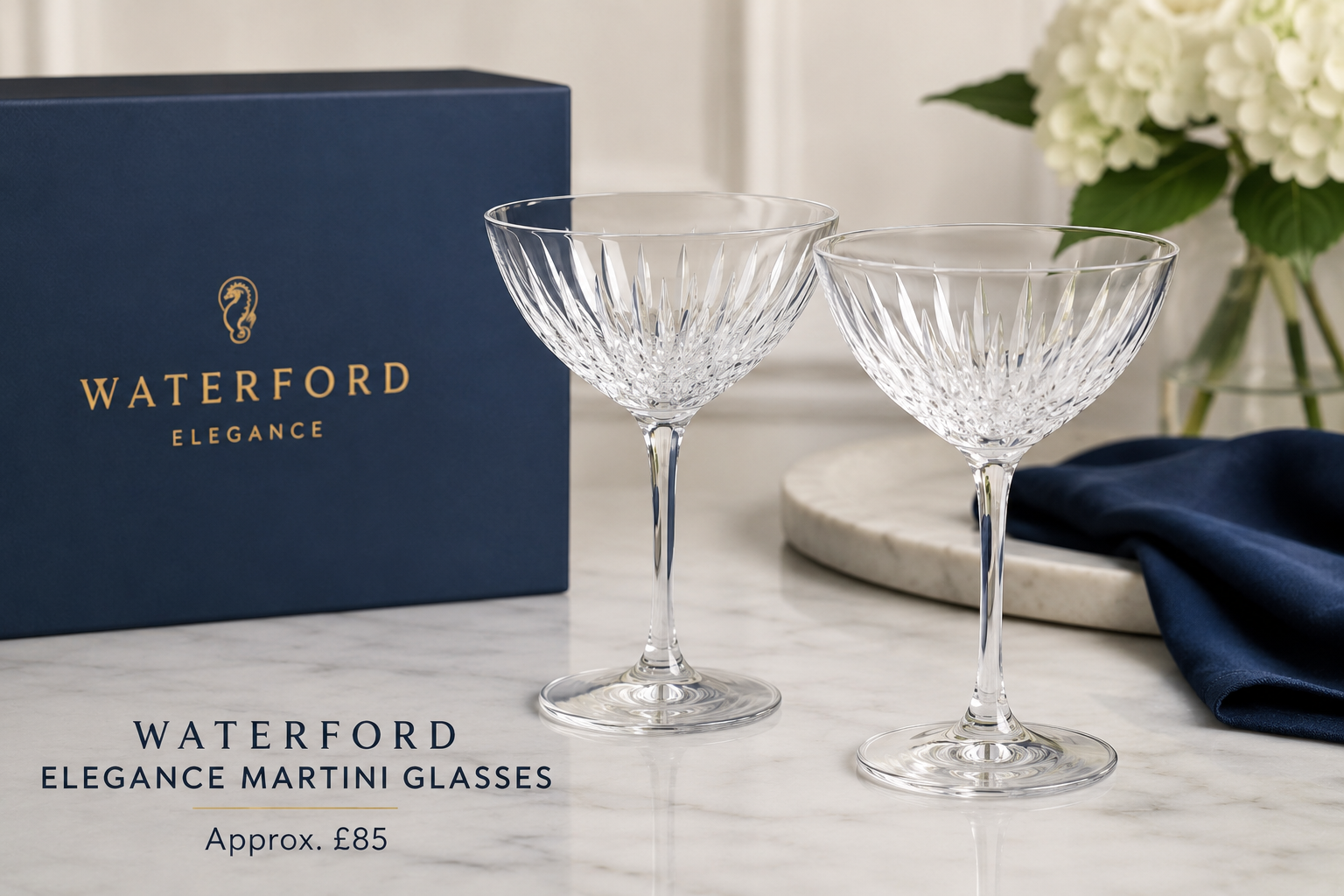 Waterford Elegance Belle Coupe Crystal Glasses